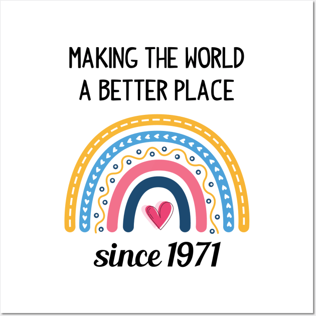 Making The World Better Since 1971 Wall Art by Zaaa Amut Amut Indonesia Zaaaa